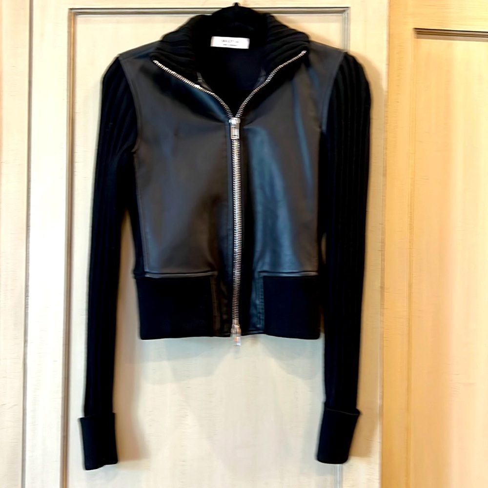 Bailey 44 sweater jacket in vegan leather